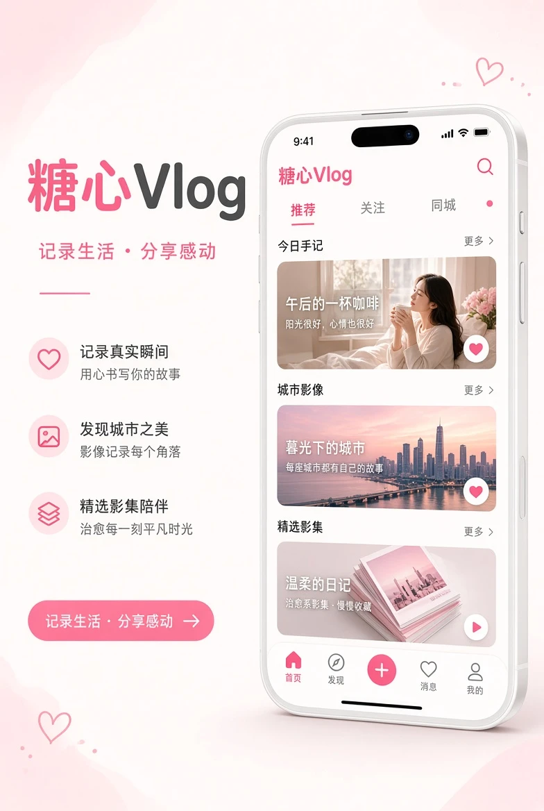 糖心Vlog移动端体验主题图